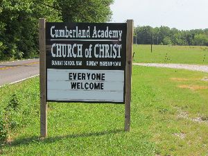 Cumberland Academy sign