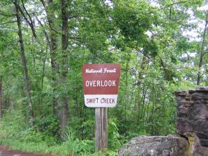 Swift Creek overlook sign