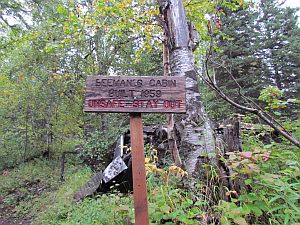 sign at cabin