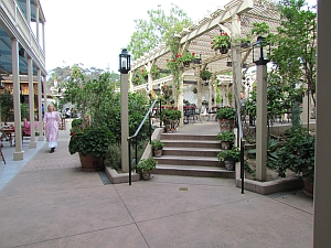 hotel courtyard