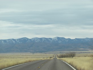 road & mountains